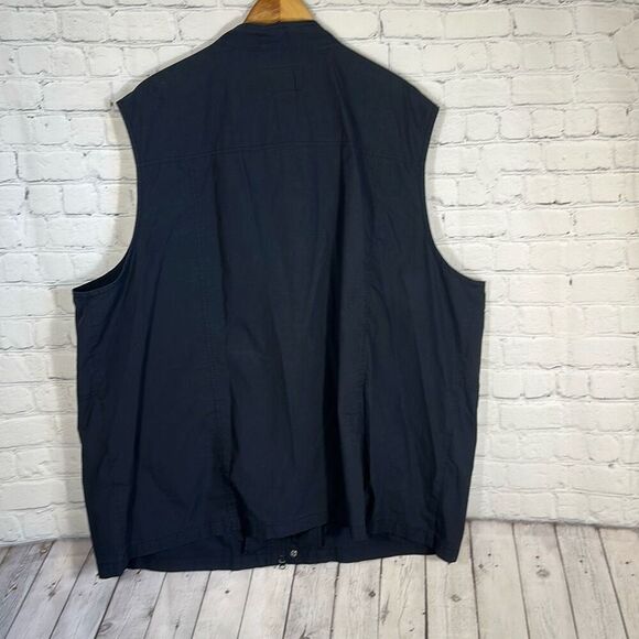 Boulder Creek Fishing Vest Men’s 3XL Black Zip Khaki Hunting Safari Pocket - Picture 4 of 8